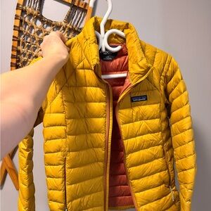 Patagonia Yellow Down Sweater Jacket
